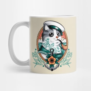 Sailor cat tattoo Mug